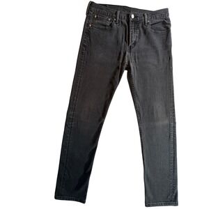 Levi's 508 Regular Taper Jeans Mens 32x32 Black Stretch Denim Casual Pants